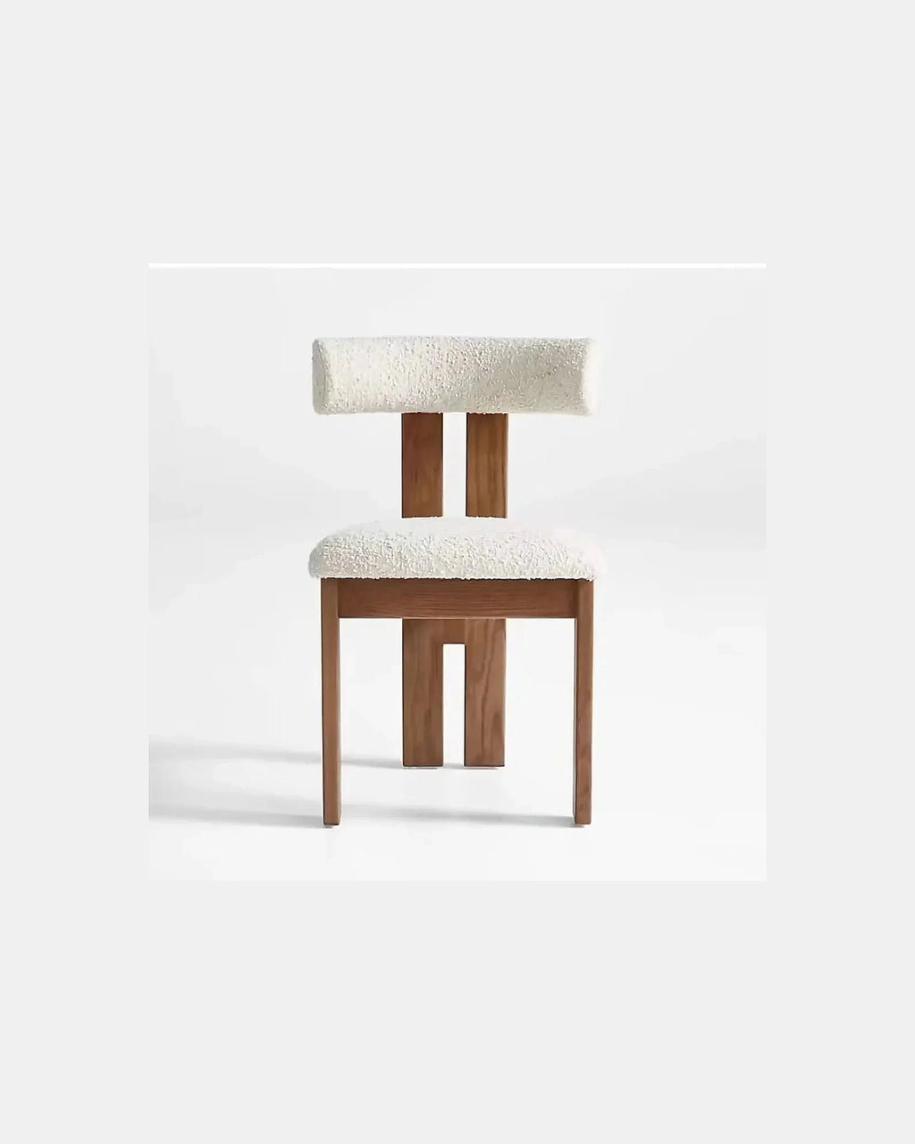 Tori Architectural Dining Chair, walnut frame, front view