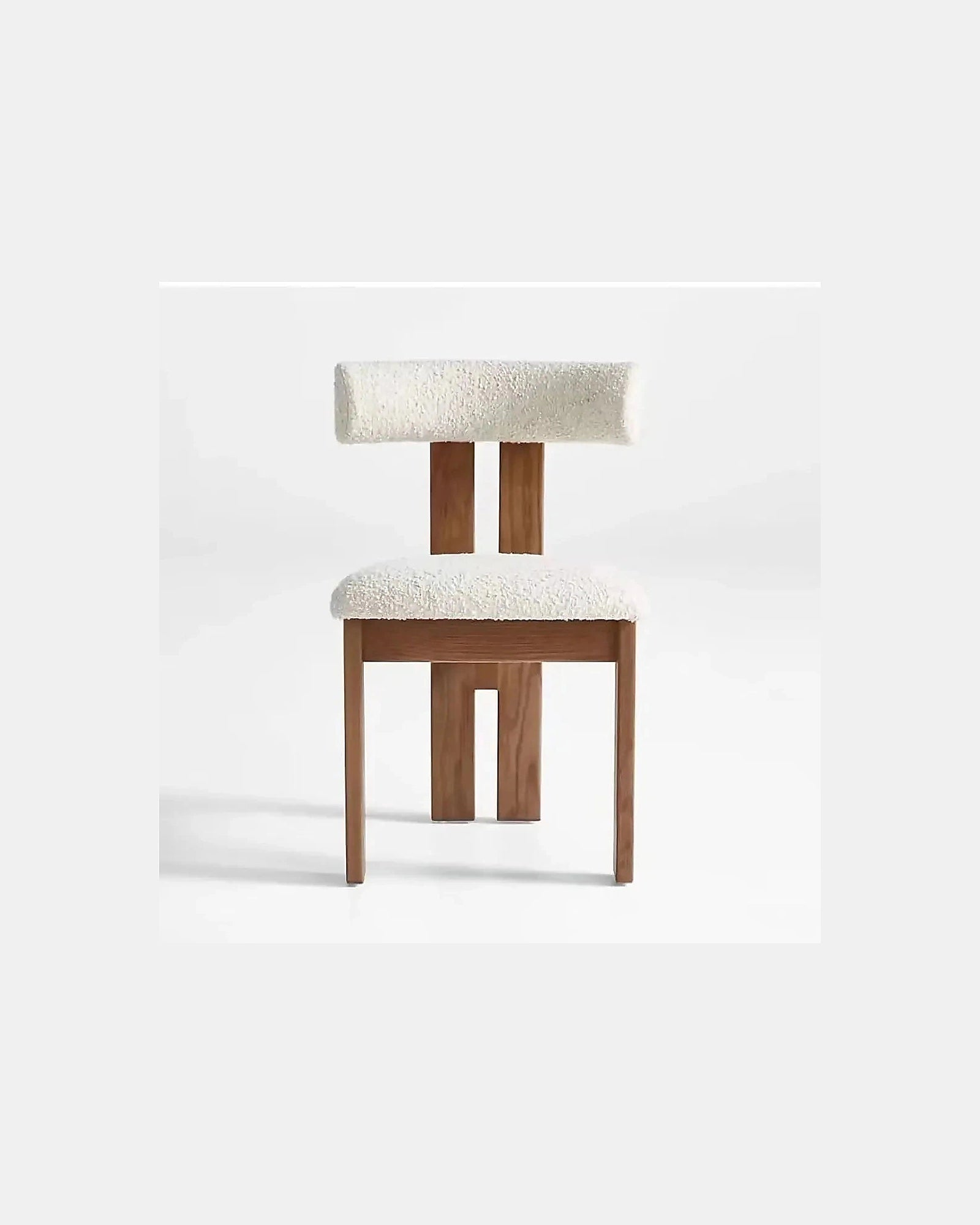Tori Architectural Dining Chair, walnut frame, front view